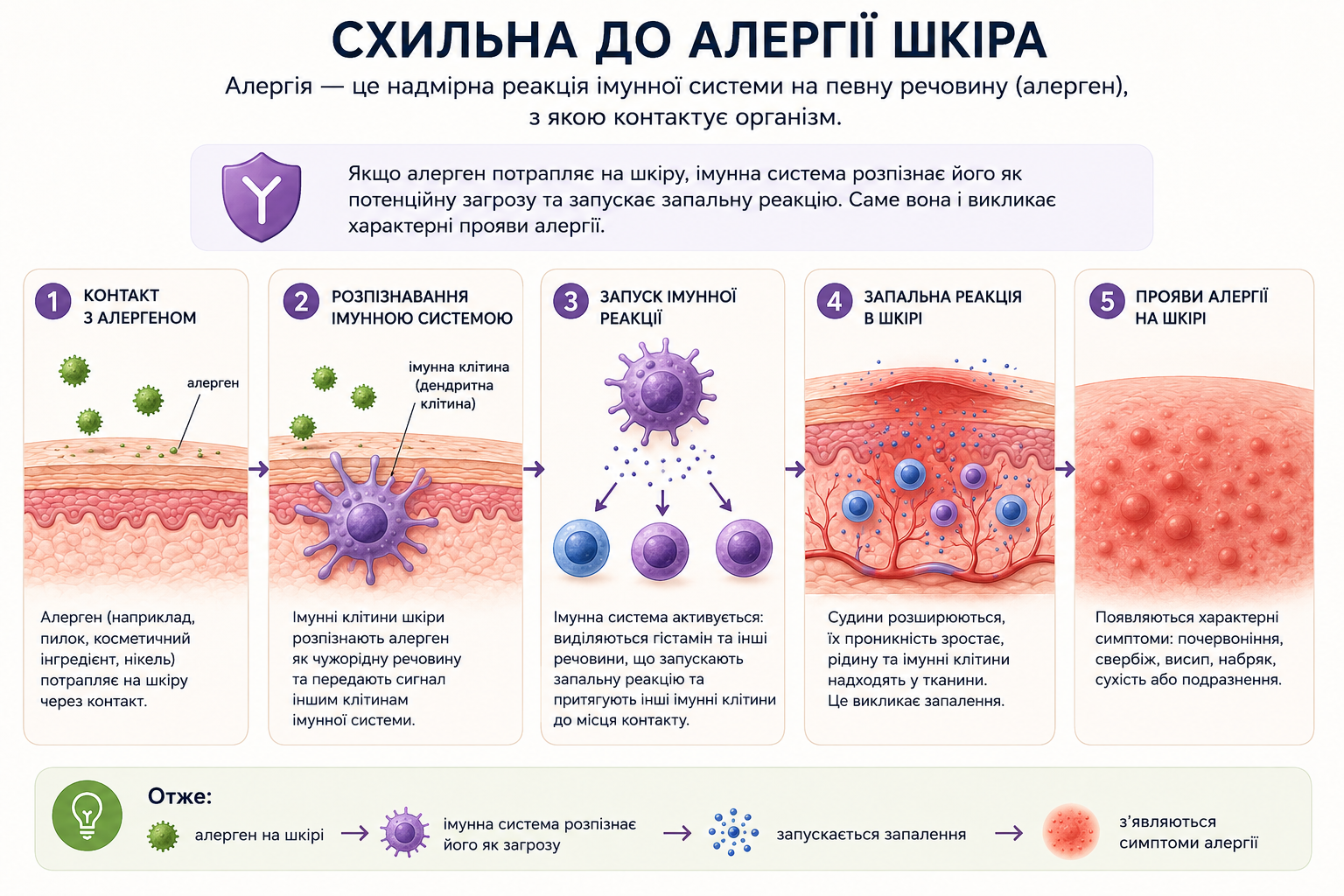 Схильна до алергії шкіра